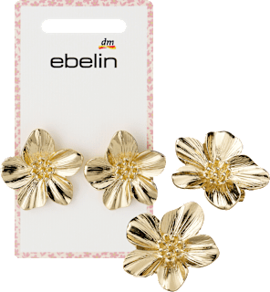 Ohrstecker mit Blumen, Gold-Optik ebelin