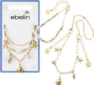 Armbänder maritim mit Perlen, Gold-Optik ebelin