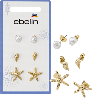 Ohrstecker maritim mit Perlen, Gold-Optik ebelin