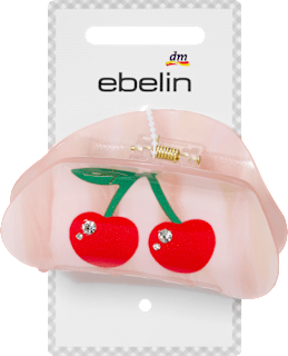 Haarklammer Kirsche mit Strass, rosa ebelin