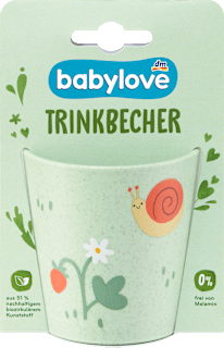 Trinkbecher grün, Gartentiere babylove nature