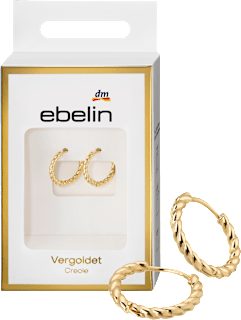 Creolen gedreht, vergoldet ebelin