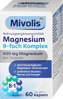 Magnesium 8-fach Komplex Kapseln 60 St Mivolis