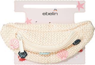 Bauchtasche aus Bast mit Muscheln ebelin