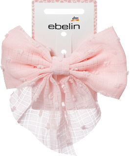 Patentspange Schleife, rosa ebelin