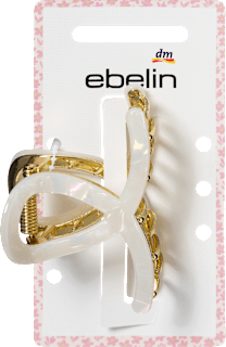 Haarklammer Loop-Form, weiß/Gold-Optik ebelin