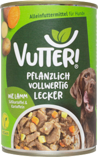 Nassfutter Hund, Vegan wie Lamm VUTTER!