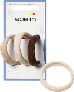 Haargummis creme/braun ebelin