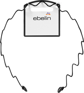 Haarreif gewellt, schwarz ebelin