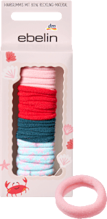 Haargummis rosa/rot/blau ebelin