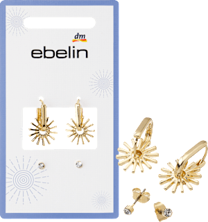Creolen Sonnen, Gold-Optik ebelin