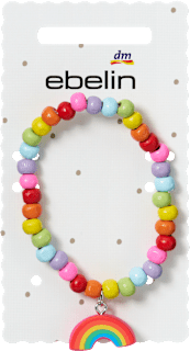 Armband mit Holzperlen & Regenbogen-Anhänger ebelin