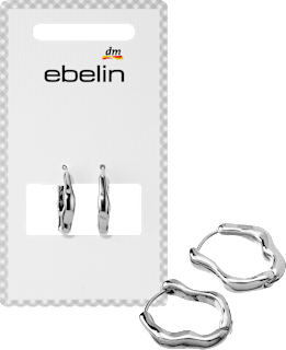 Creolen organisch, Silber-Optik ebelin