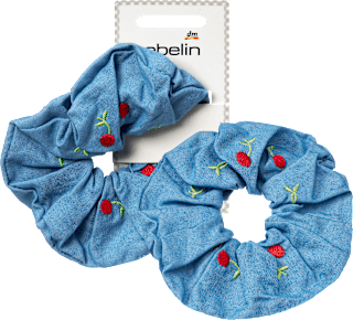 Scrunchie mit Kirschen, Denim ebelin