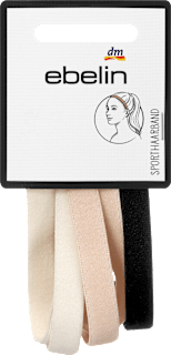 Haarbänder Sport, creme/rosa/schwarz ebelin