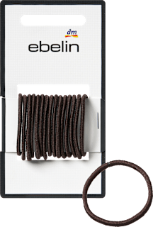Haargummis klein dünn, braun ebelin