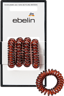 Spiralhaargummis klein, transparent ebelin