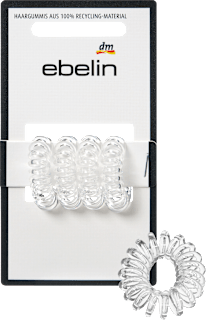 Spiralhaargummis mini, transparent ebelin
