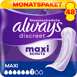 discreet Einlagen Inkontinenz Maxi Vorteilspack (4x12 St) always