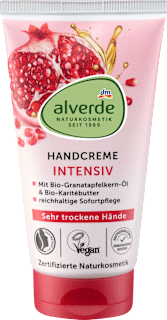 Intenzíven ápoló kézkrém, gránátalmával és karitévajjal alverde NATURKOSMETIK