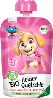 Pure and fun voćni pire Paw Patrol Sky – jabuka, banana, jagoda, 12+ mj. PURE & FUN