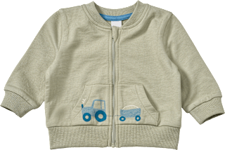 Sweatjacke mit Traktor-Motiv, grün, Gr. 62 ALANA