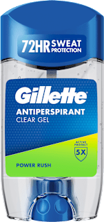 Férfi izzadásgátló gél, Power Rush Gillette