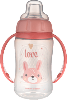 Kubek treningowy z miękkim ustnikiem 320 ml Cute Animals różowy Canpol babies