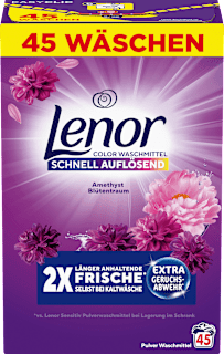 Waschmittelpulver Amethyst Blütentraum  Lenor