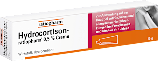 Hydrocortison-ratiopharm® 0,5 % Creme bei allergischen und entzündlichen Hautirritationen,  Juckreiz, sonnenbeanspruchter Haut und Insektenstichen ratiopharm