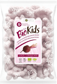 bio kukuřičné křupky s příchutí červená řepa BioKids
