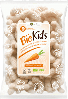 bio kukuřičné křupky s příchutí mrkev BioKids