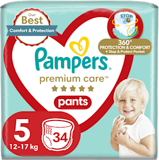 Pieluchomajtki Premium Care rozmiar 5, 12-17 kg Pampers Premium Care
