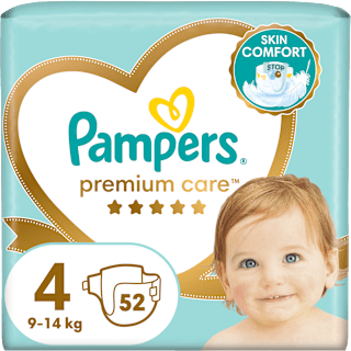 Pieluchy Premium Care rozmiar 4, 9-14 kg Pampers Premium Care