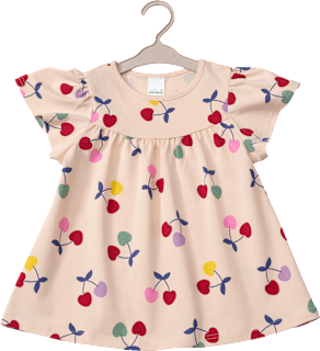 Tunika Pro Climate mit Kirsch-Muster, beige, Gr. 116 ALANA