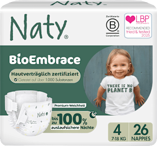 Windeln BioEmbrace Gr. 4 (7-18 kg) Naty