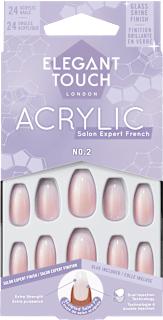 Künstliche Nägel No. 2 Coffin Acrylic Salon Expert French Elegant Touch