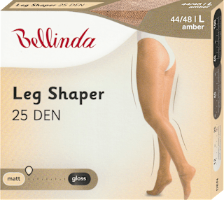 punčochové kalhoty Leg Shaper 25 DEN, velikost L 44/48, amber Bellinda