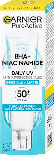 Denný pleťový UV fluid proti nedokonalostiam BHA + Niacinamide SPF 50+ GARNIER PureActive