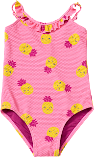 Badeanzug mit Ananas-Muster, rosa, Gr. 122/128 PUSBLU