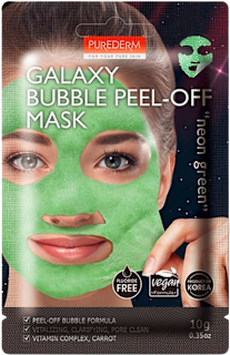 Mască de față peel-off cu bule neon green PUREDERM
