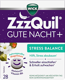 WICK ZzzQuil Gute Nacht+Stress Balance Tabletten WICK ZzzQuil