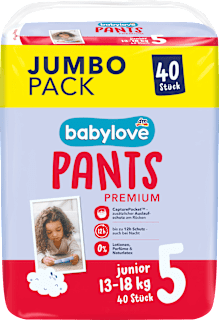 Bugyipelenka, premium, 5-ös méret, junior, 13-18 kg, Jumbopack  babylove