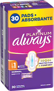 Egészségügyi betét Platinum, 1-es méret, normal always