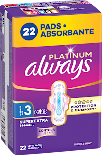 Egészségügyi betét Platinum, 3-as méret, super extra always