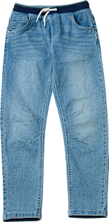 Jeans mit Stretch, Kordel & schmalem Schnitt, blau, Gr. 128 ALANA