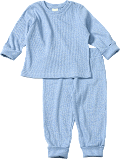 Schlafanzug mit Mitwachsfunktion, blau, Gr. 74/80 ALANA