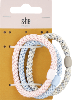 Pletené gumičky do vlasov - farebné s-he stylecollection