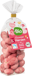 Schokolade weiß Knusperherzen dmBio