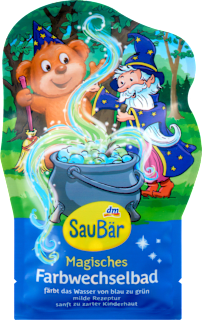 Bombă de baie, magic colorată, 1 an SauBär